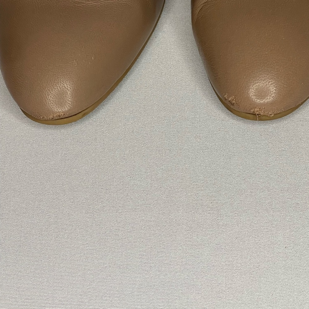 Jack Rogers Snakeskin Accent Tan Ankle Boots - Picture 4 of 5